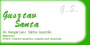 gusztav santa business card